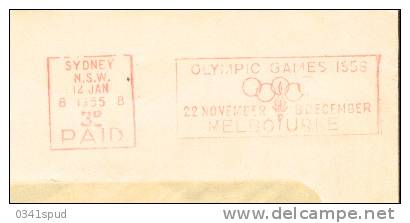 Jeux Olympiques 1956 Melbourne  Australia  Post Paid - Estate 1956: Melbourne