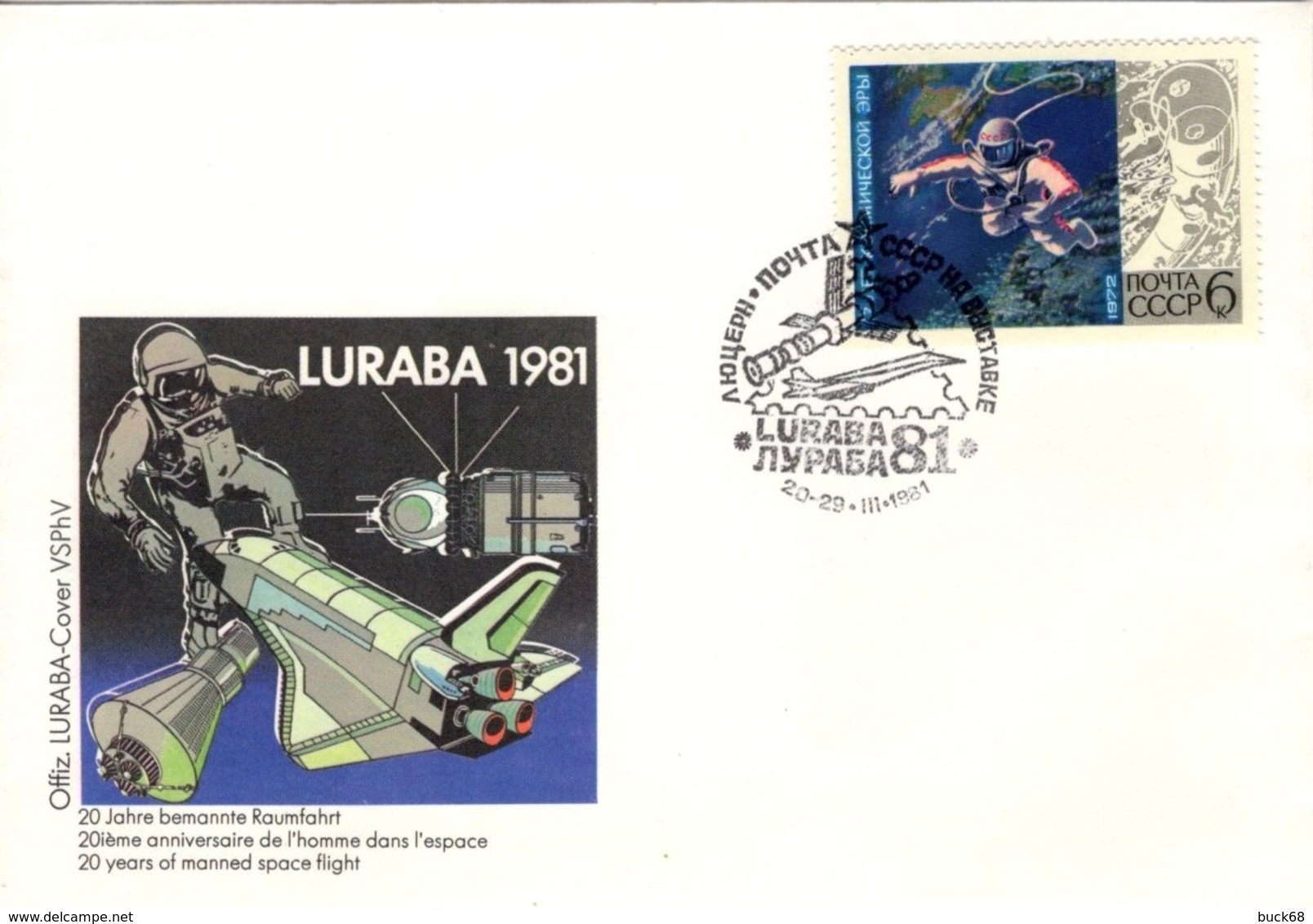 URSS RUSSIE 3827 FDC Espace Space : Engin Spatial Sortie LEONOV Soyouz GEmini Shuttle NASA - FDC