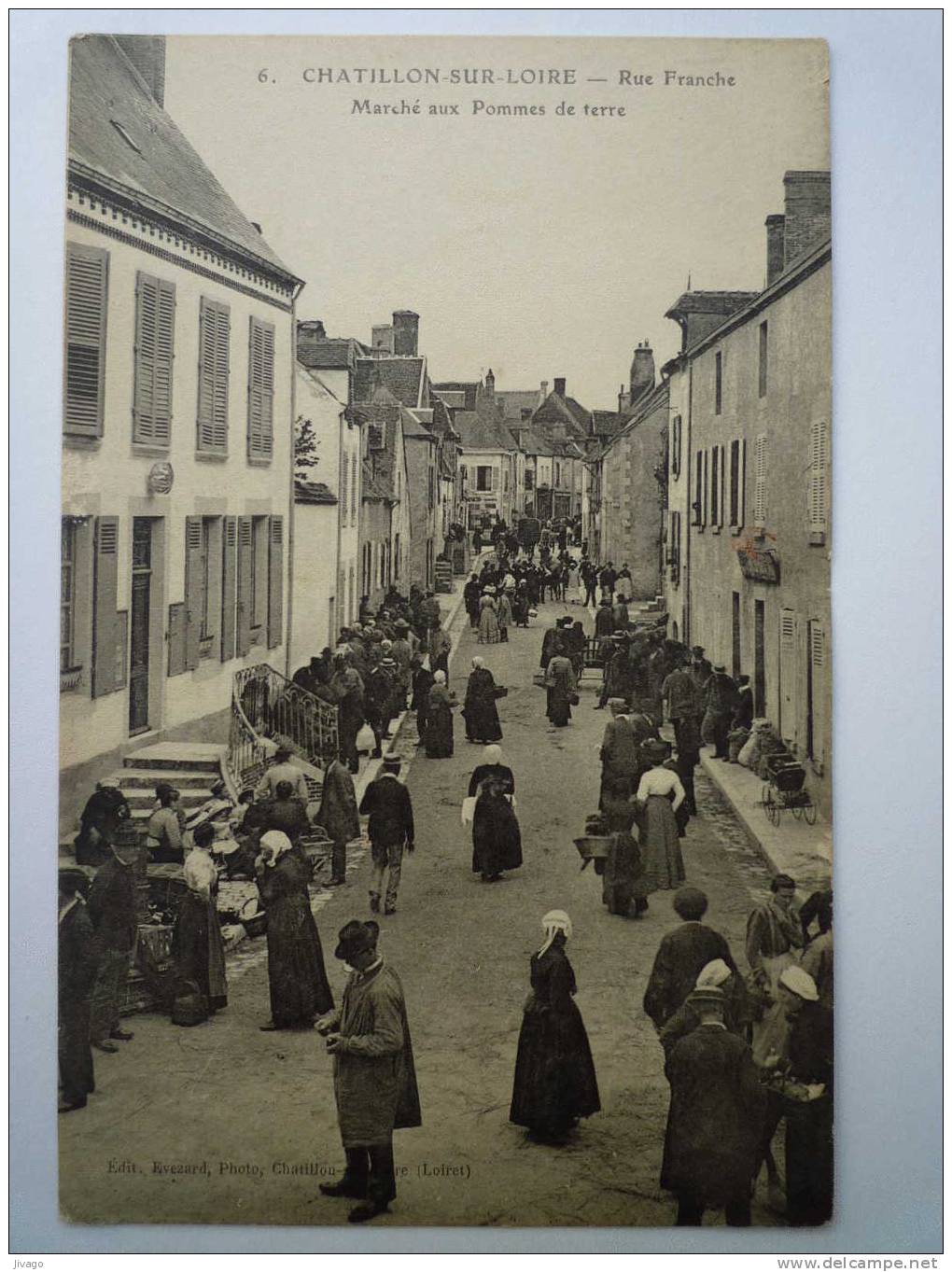 CHATILLON-sur-LOIRE  (Loiret)  :  Rue Franche  -  Marché Aux  Pommes De Terre  -  TB Animation  - Chatillon Sur Loire