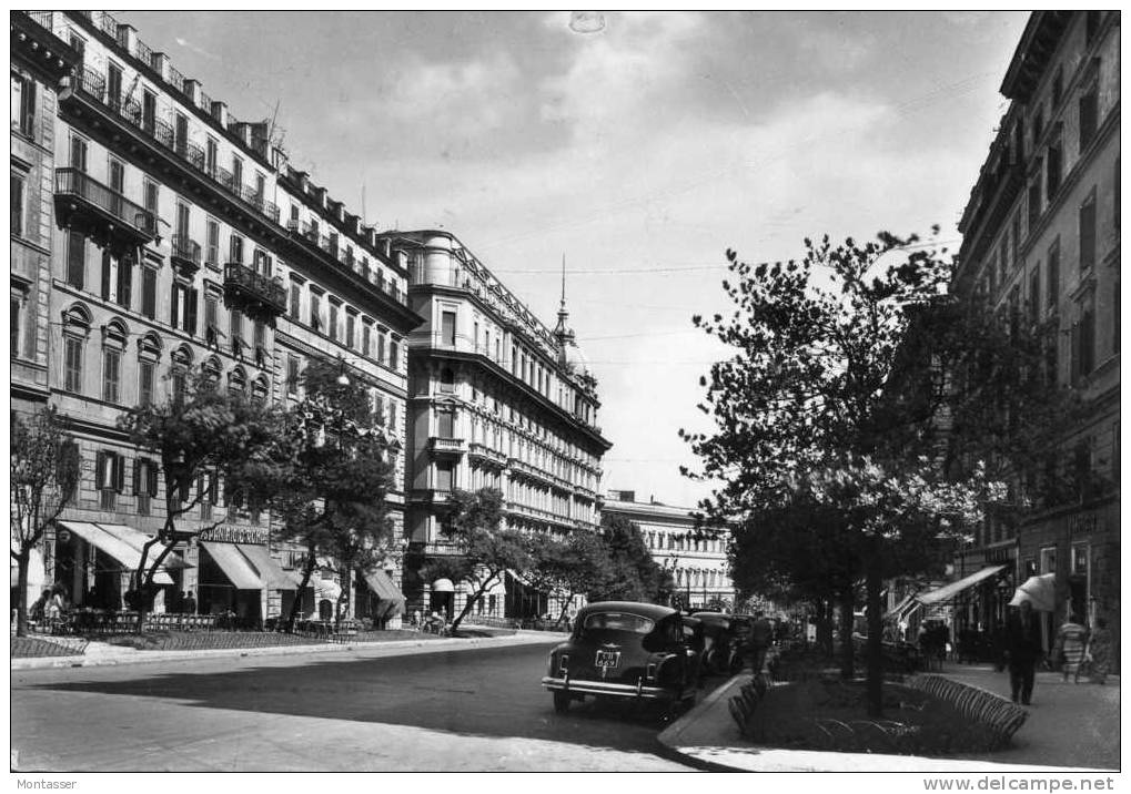 ROMA. Via Veneto. Auto. Alberghi. Vg. C/fr. Per PADOVA Nel 1954. - Places & Squares
