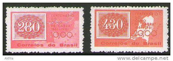 Brazil 1961 French And Brazilian Map, MNH (**) - Neufs