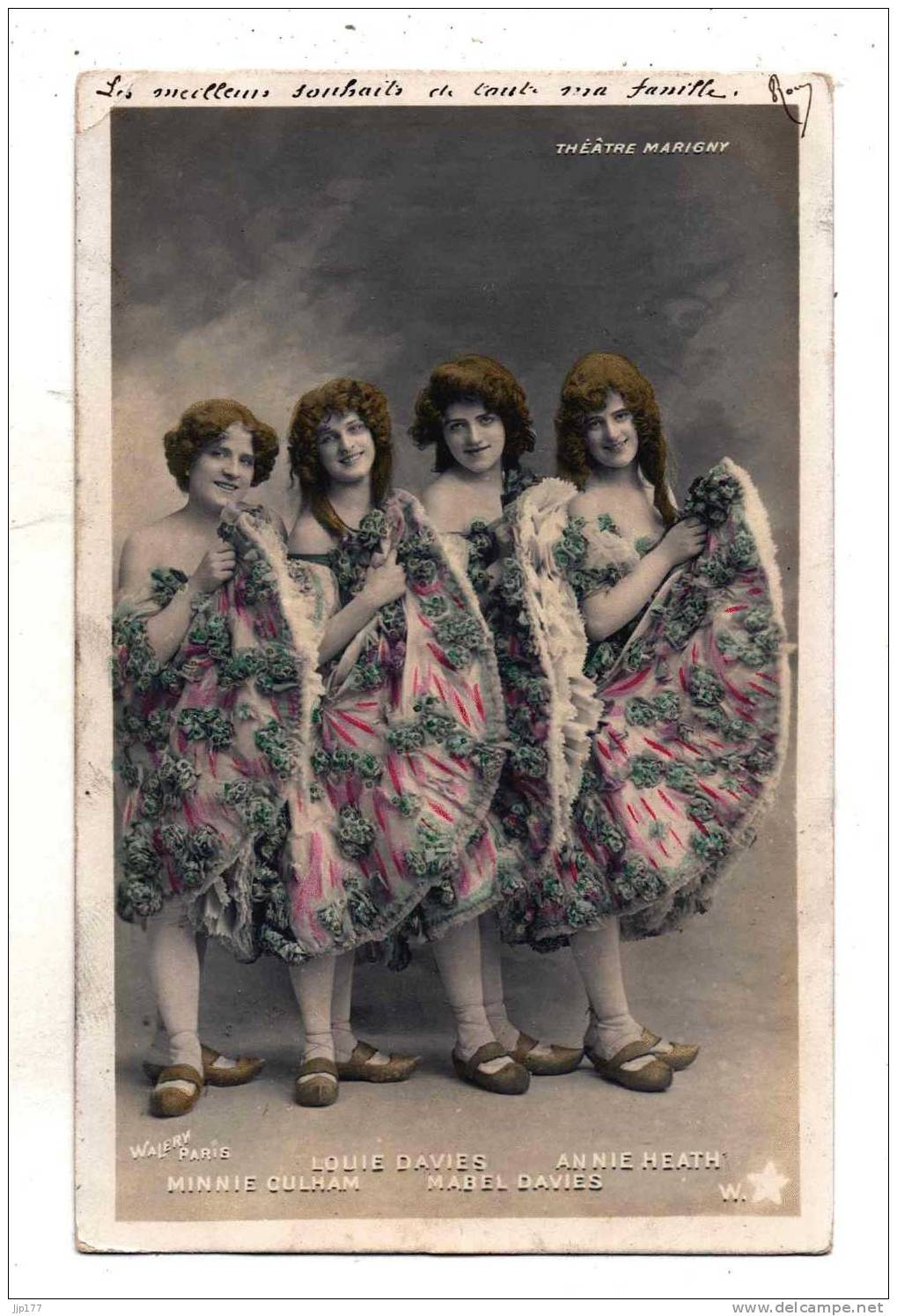 Artiste Theatre Marigny Music Hall Louie Et Mabel Davies Annie Heath Minnie Culham Photo Walery Sabots Epaule Nue - Entertainers