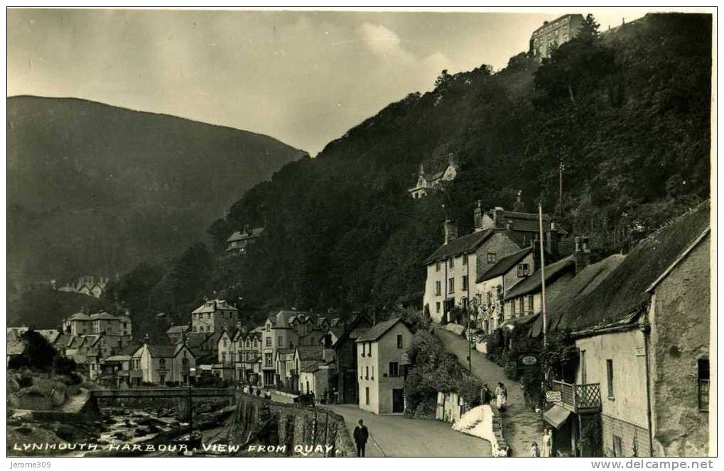 ROYAUME-UNI - LYNMOUH - CPA - N°9642 - Lynmouth Harbour, View From Quay - Lynmouth & Lynton