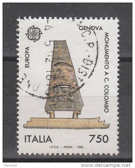 Italia   -   1992.  Europa. Columbus Monument.  Timbro Di Lusso - Christoffel Columbus