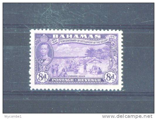 BAHAMAS - 1948  George VI Tercentenary  8d  MM - 1859-1963 Colonie Britannique