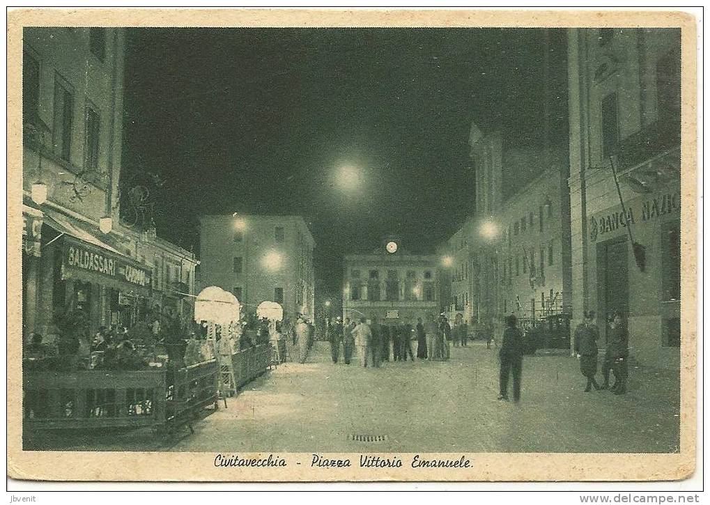 LAZIO - Civitavecchia (ROMA) - Piazza Vittorio Emanuele (animata) - Civitavecchia