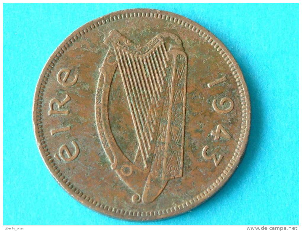 1943 - 1 PENNY - KM 11 ( For Grade, Please See Photo ) ! - Irlande