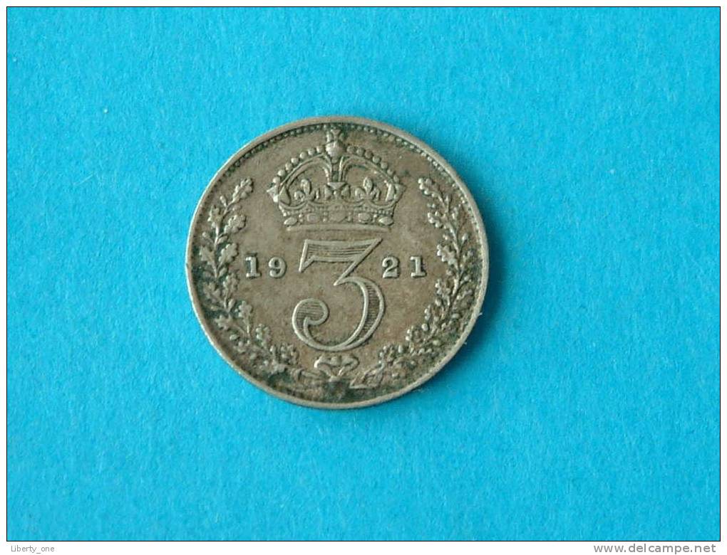 1921 - 3 PENCE - KM 813a ( For Grade, Please See Photo ) ! - F. 3 Pence