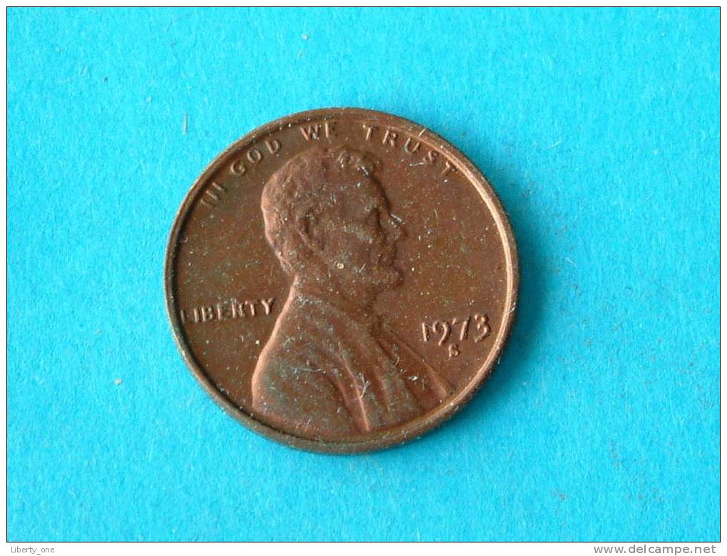 1973 S - ONE CENT - KM 201 ( For Grade, Please See Photo ) ! - 1959-…: Lincoln, Memorial Reverse