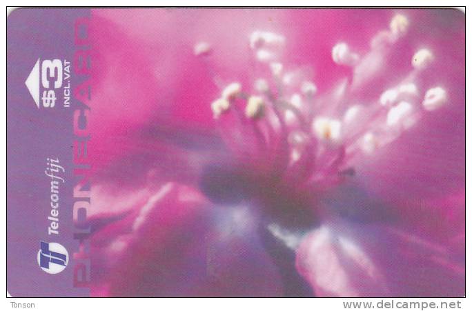 Fiji, FIJ-110, SeriesTropical Colours, .Pink & Purple, Flower , 22FJB, 2 Scans. - Fiji