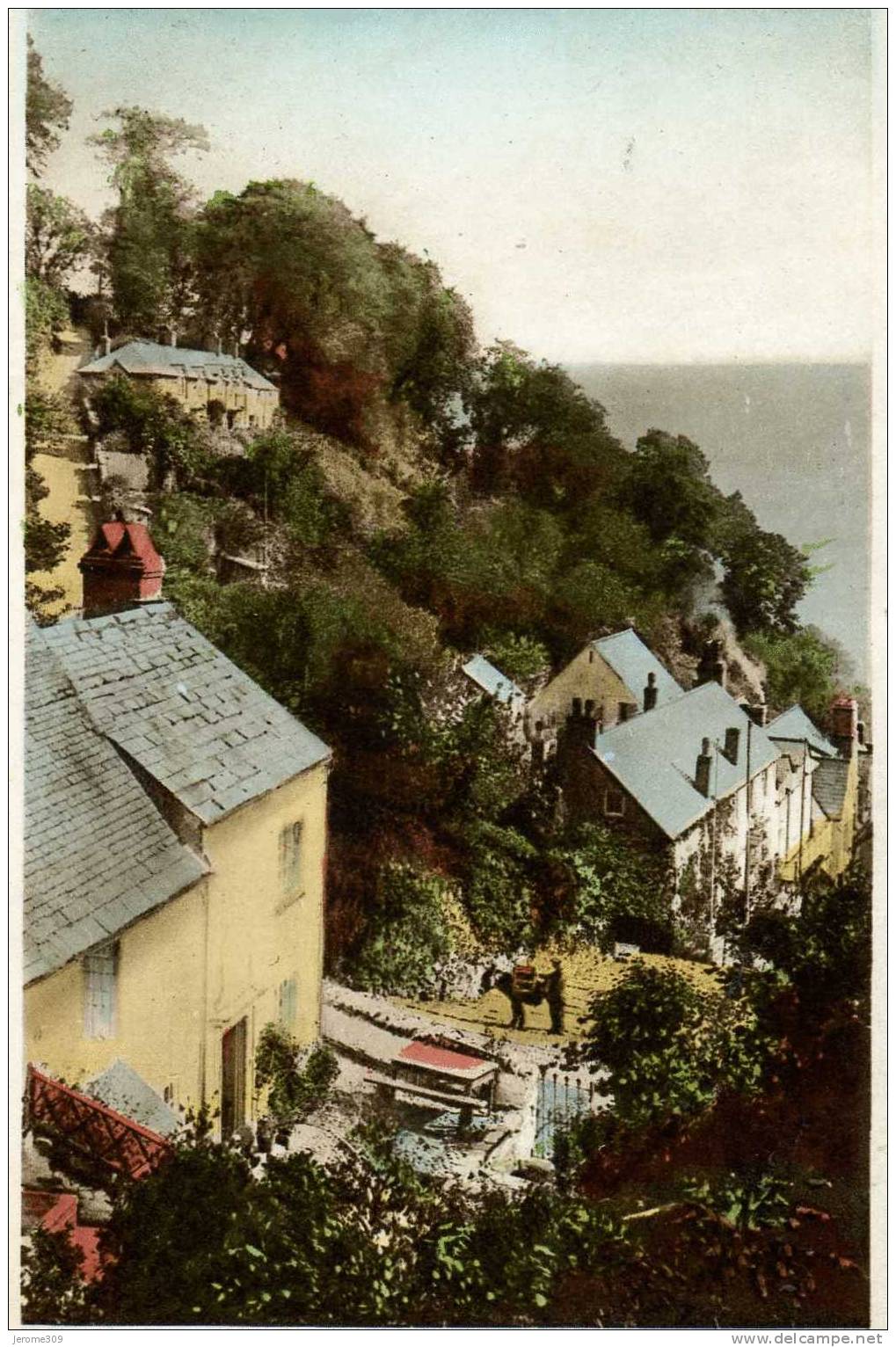 ROYAUME-UNI - CLOVELLY - CPA - Clovelly From Above - Mulet, Ane - Ellis Art Series - Clovelly