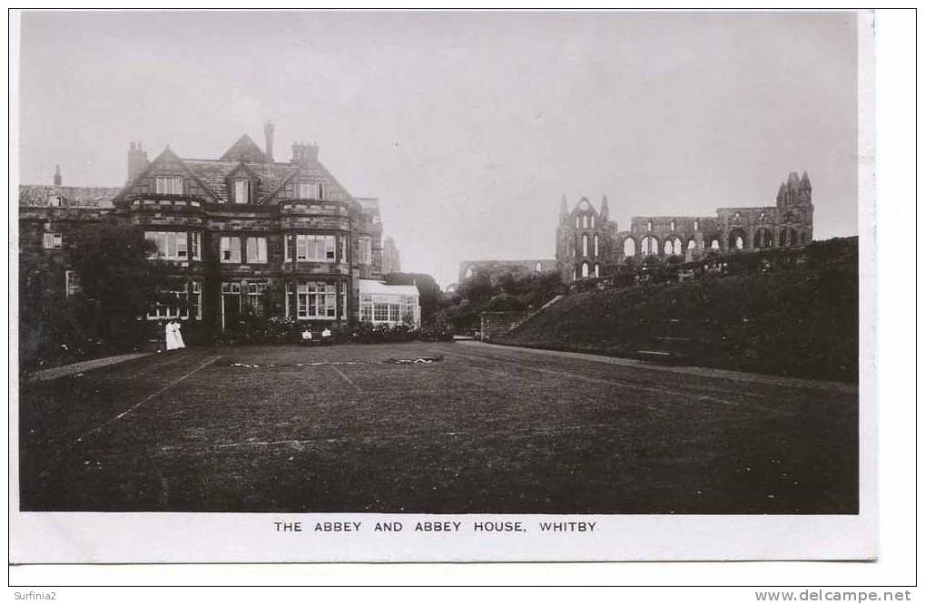 WHITBY - THE ABBEY AND ABBEY HOUSE  RP   Y1384 - Whitby