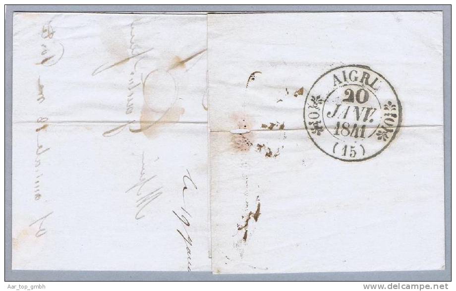 Heimat France (16) Carent ANGOLEME 1844-01-19 Lettres Abrès Aigre - Other & Unclassified