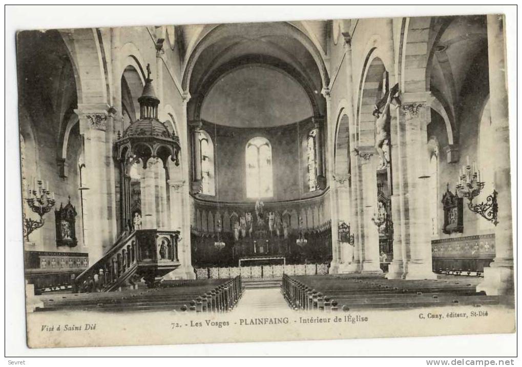 PLAINFAING. -  Intérieur De L'Eglise - Plainfaing