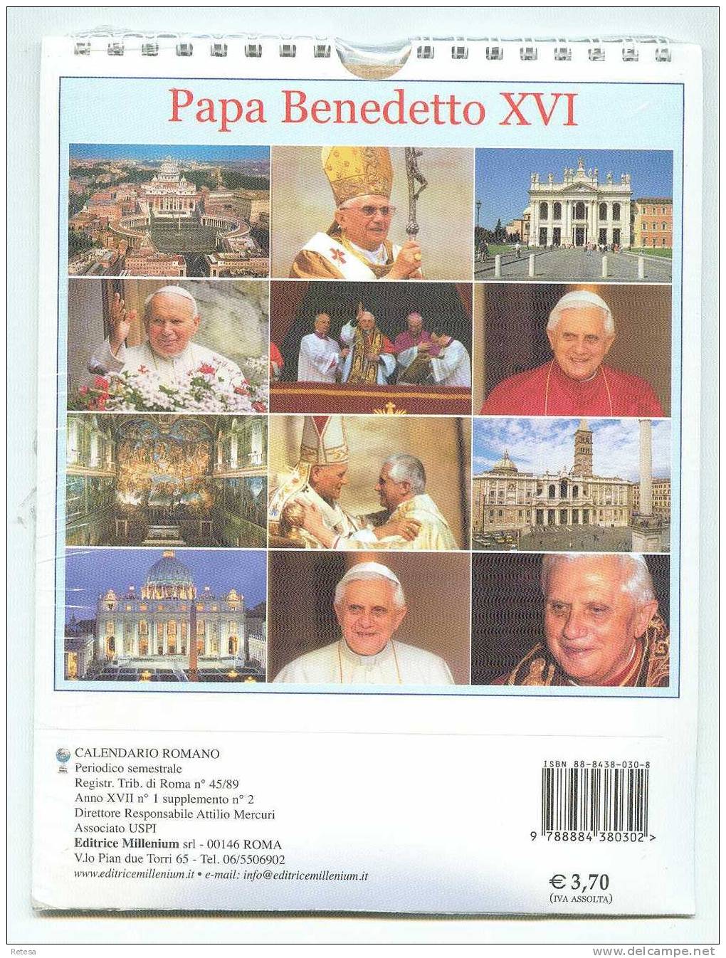 KALENDER  PAUS BENDETTO XVI  SAN PIETRO 2006 NIEUW - Religion & Esotérisme