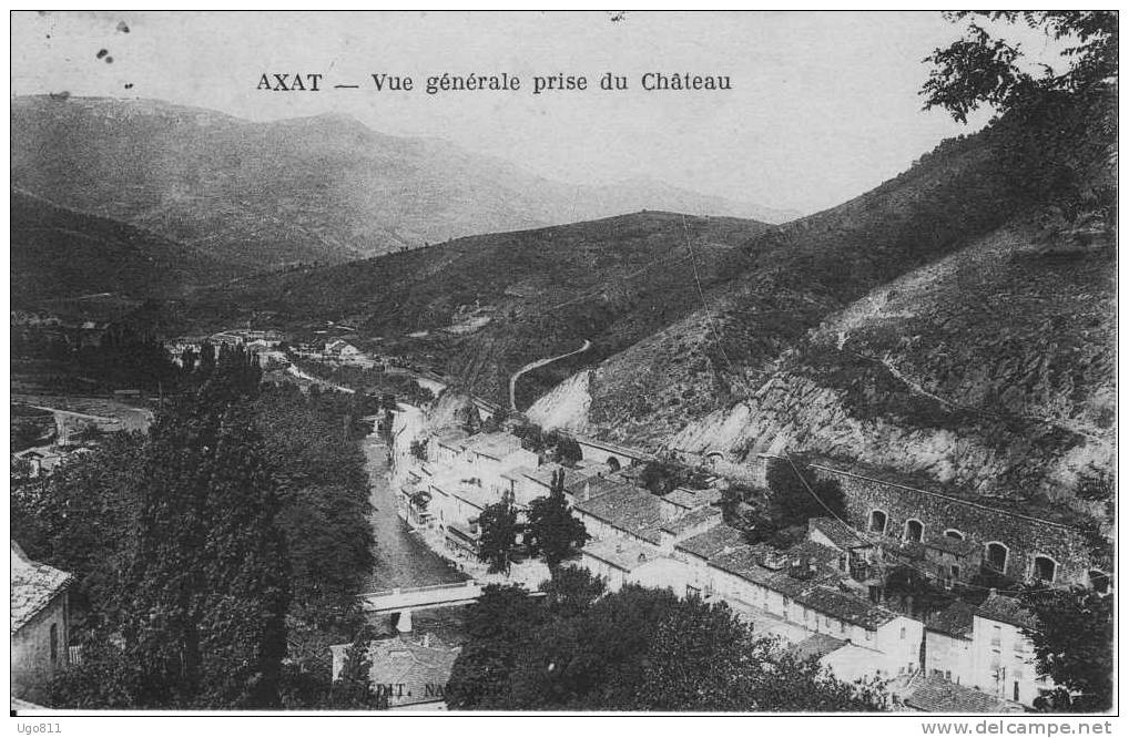 AXAT  -   Vue Générale Prise Du Château - Axat