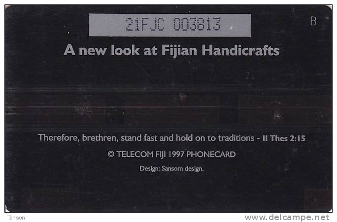 Fiji, FIJ-103, New Fijian Artifacts, Cooking Pot, 21FJC, 2 Scans. - Fidji