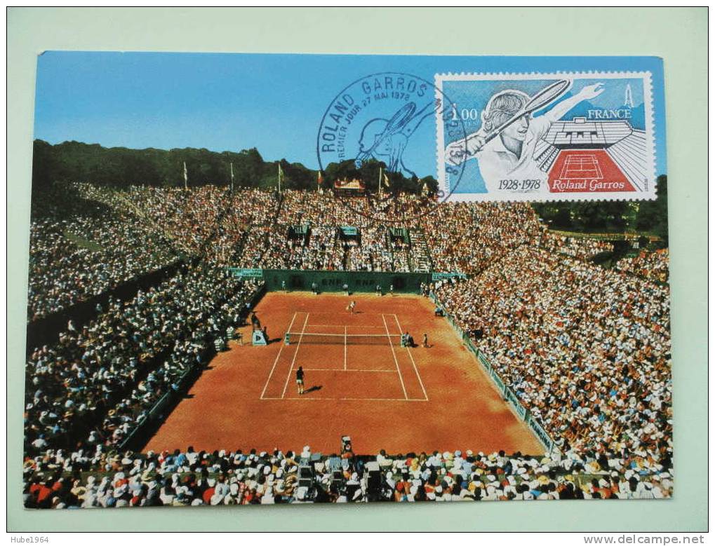 CARTE MAXIMUM  MAXIMUM CARD TENNIS ROLAND GARROS FRANCE - Tenis