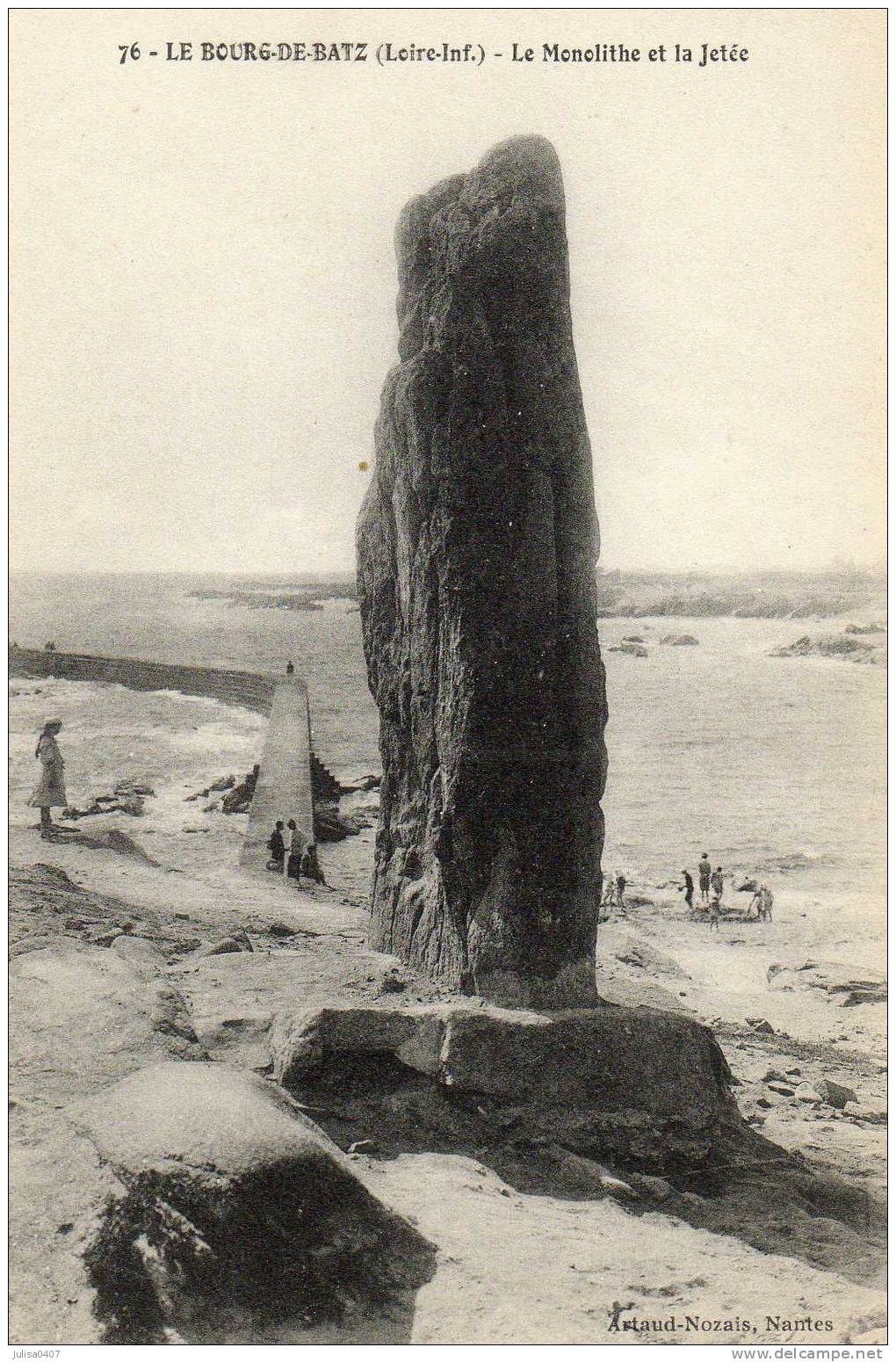 LE BOURG DE BATZ (44) Menhir Dolmen Monolithe Gros Plan - Batz-sur-Mer (Bourg De B.)