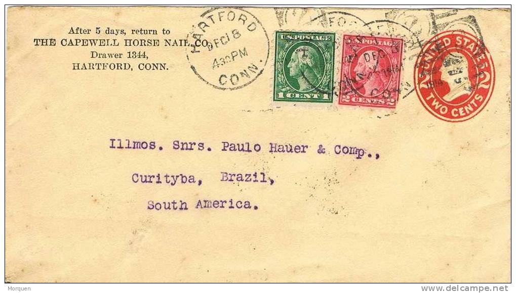 1174. Carta Entero Postal HARTFORD (Conneticut)  1915 - 1901-20