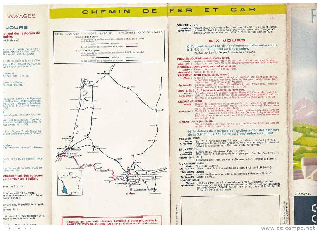 Dépliant Touristique - Dessin De Georges LAVAGNE - COTE D ARGENT - COTE BASQUE - PYRENEES OCCIDENTALES - Alpes - Pays-de-Savoie