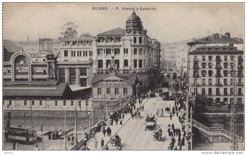 SPAIN BILBAO PUENTE ARENAL Y ESTACION - Vizcaya (Bilbao)