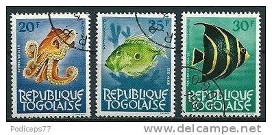 Togo  1964/65  Defin.  Seetiere  Mi-Nr.395/97  Gestempelt / Used - Vie Marine