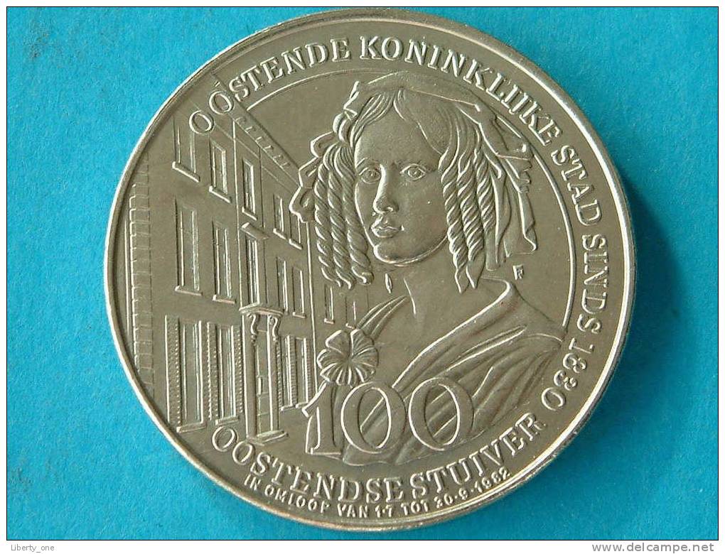 OOSTENDE-  KONINKLIJKE STAD SINDS 1830 - 100 OOSTENDSE STUIVER ( For Grade And Details, Please See Photo ) ! - Tokens Of Communes