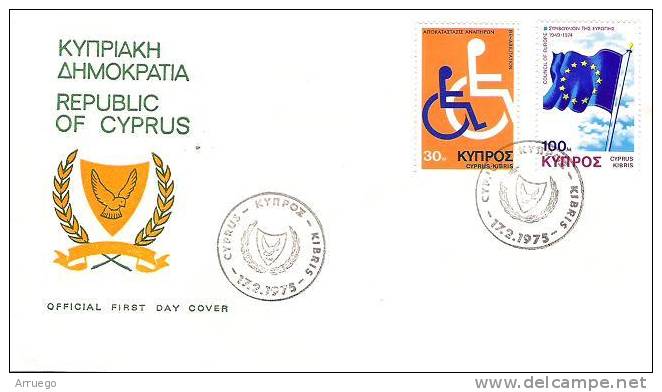 CYPRUS. FDC DISABLED PERSON. 1975 - Lettres & Documents