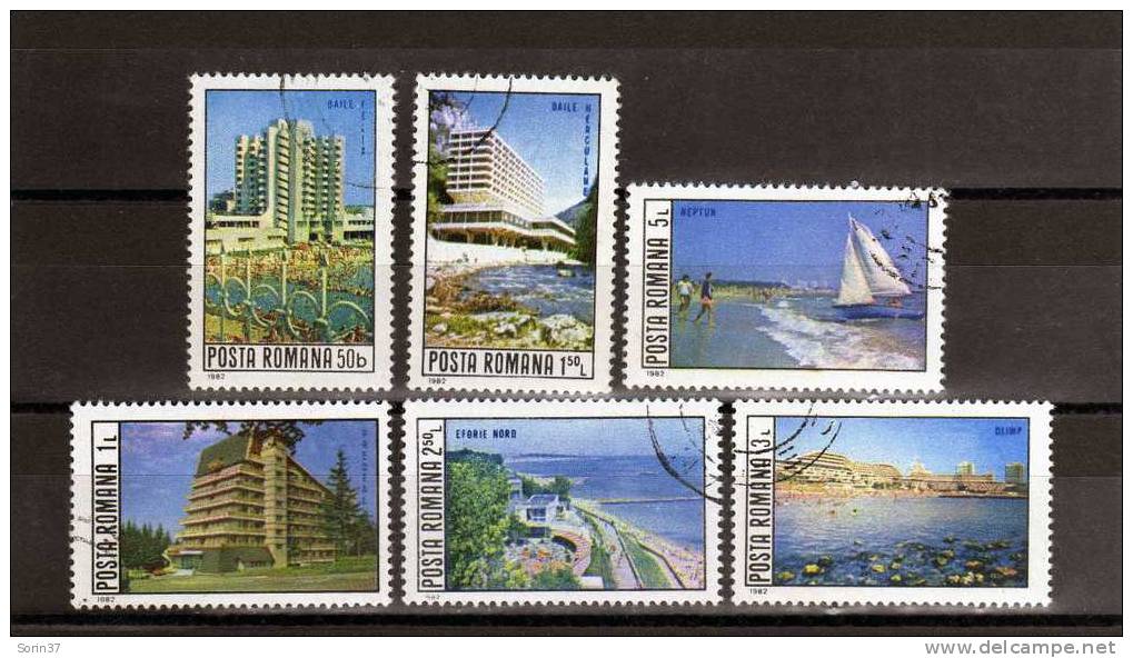 RUMANIA / ROMANIA / ROUMANIE  Año 1982  Yvert Nr. 3393/98  Usada  Edificios - Usado