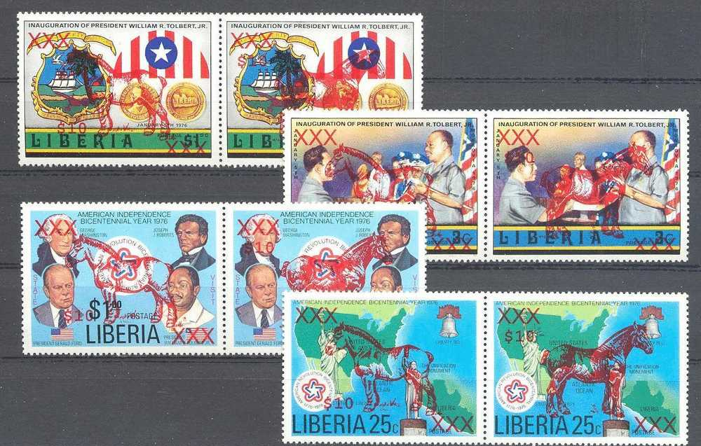 Liberia - Mint Never Hinged - Flag, Horse, Map, Statue Of Liberty - Francobolli