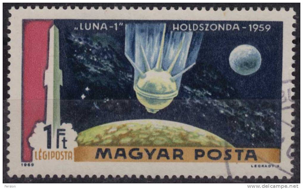 Hungary - 1969 - Luna 1 - First Moon Spacecraft - Europa