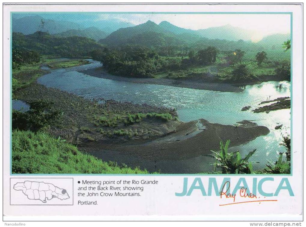 JAMAICA - MEETING POINT OF THE RIO GRANDE AND THE BACK RIVER / THEMATIC STAMPS-SCOUTING - Giamaica