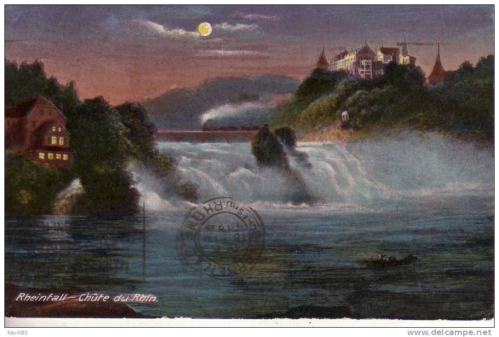 SUISSE Argovie Schaffhouse Rheinfall Chûte Du Rhin Cpa Couleur - Schaffhouse