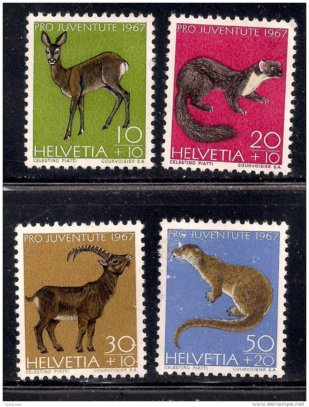 Switzerland 1967 SC# B370-373 - Unused Stamps