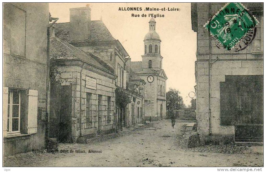 CPA - 49 - ALLONNES - Rue De L'église - 947 - Allonnes