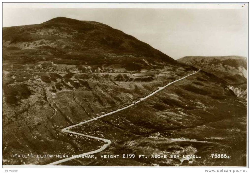 ROYAUME-UNI - BRAEMAR - CPA - N°75866 - Devil's Elbow Near Braemar, Height 2199 FT - Above Sea Level - Aberdeenshire