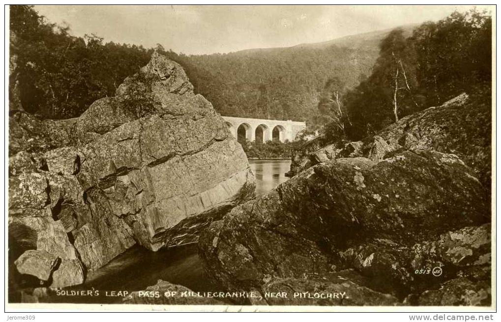 ROYAUME-UNI - PITLOCHRY - CPA - N°0513 - Soldier's Leap, Pass Of Killiecrankie, Near Pitlochry - Bridge - Perthshire