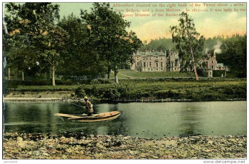 ROYAUME-UNI - SELKIRK - MELROSE - CPA - N°313 - Abbotsford House Situated On The Right Bank Of The Tweed - Roxburghshire