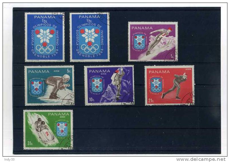 - PANAMA . TIMBRES SUR LES J.O. DE GRENOBLE 1968 . OBLITERES - Winter 1968: Grenoble