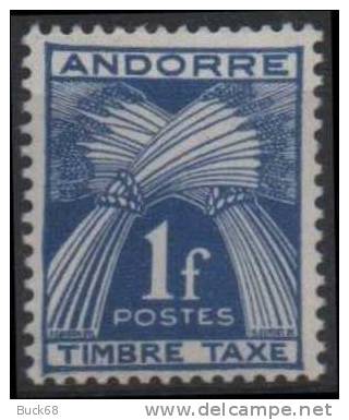 ANDORRE Taxe 33 ** MNH Gerbes De Blé - Ungebraucht