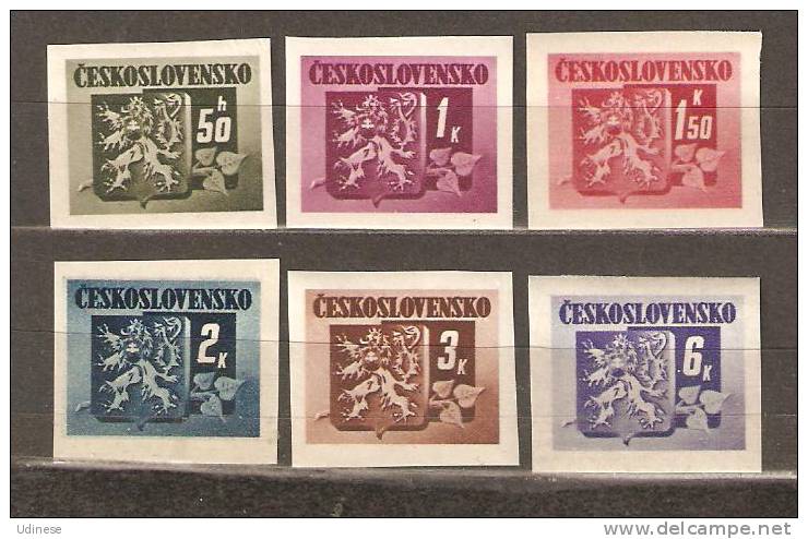 CZECHOSLOVAKIA 1945 - COAT OF ARMS - 6 DIFFERENT  - * MNH MINT NEUF - Ongebruikt