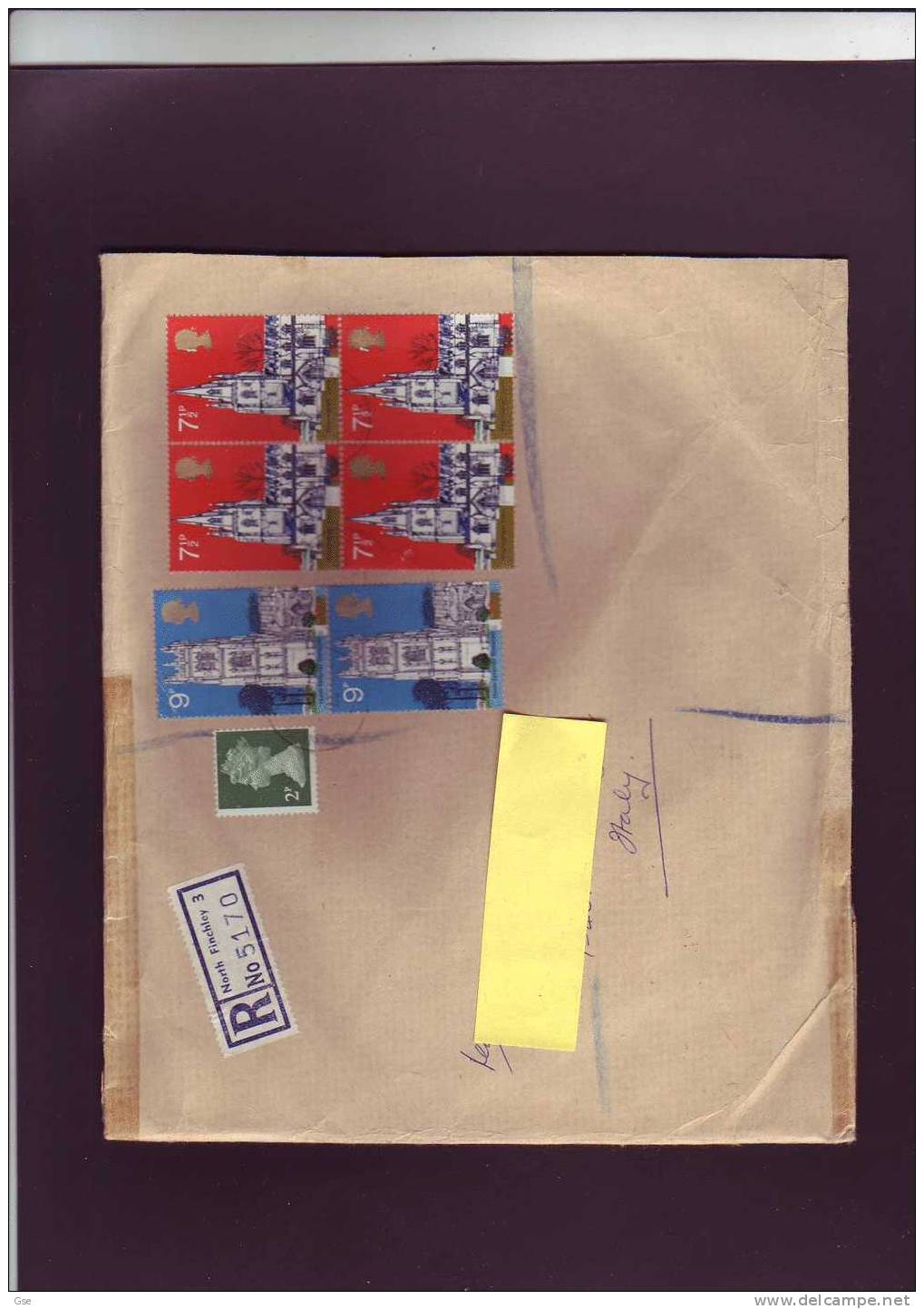 GRAN BRETAGNA  1972 - Busta Raccomandata - Gibbons 907-907 - Cartas & Documentos