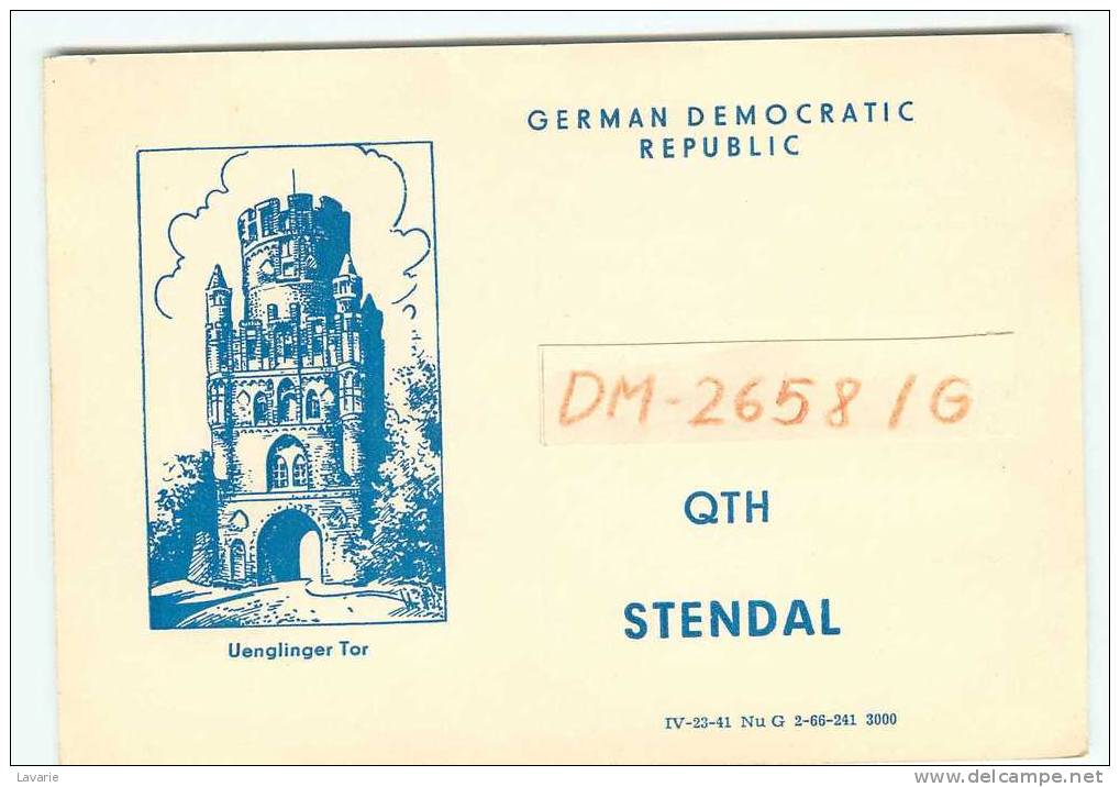 UENGLINGER TOR - STENDAL  - Carte Radio - Stendal