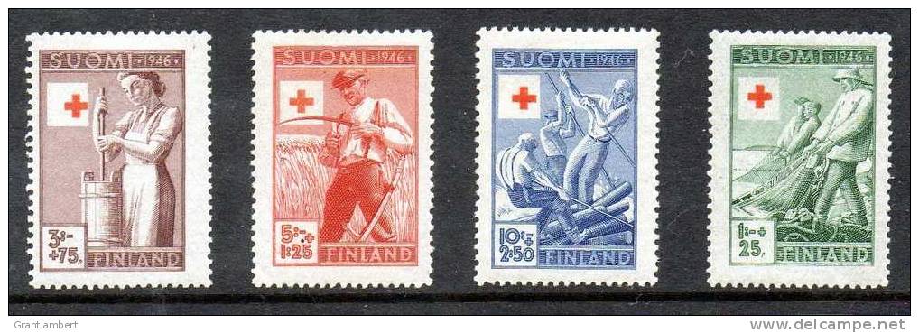 Finland 1946 Red Cross Fund MH  SG 412-415 - Unused Stamps