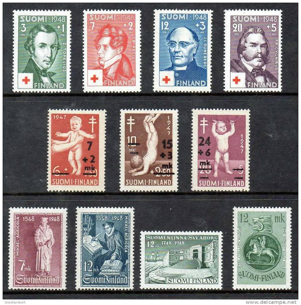 Finland 1948 All Issues Mostly MH   SG 460-470 - Neufs