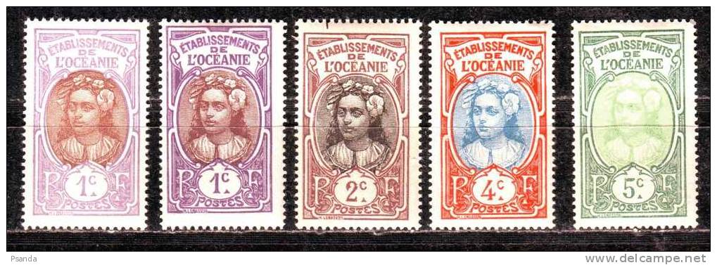 1913 France (Colonies& DOM-TOM) Oceania SC# A2 Lot MH * - Nuovi