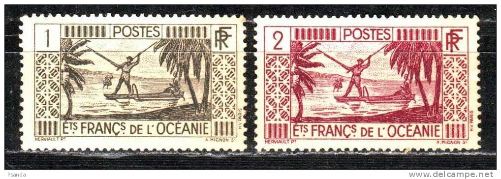 1913 France (Colonies& DOM-TOM) Oceania SC# A12  80,81 MH * - Neufs