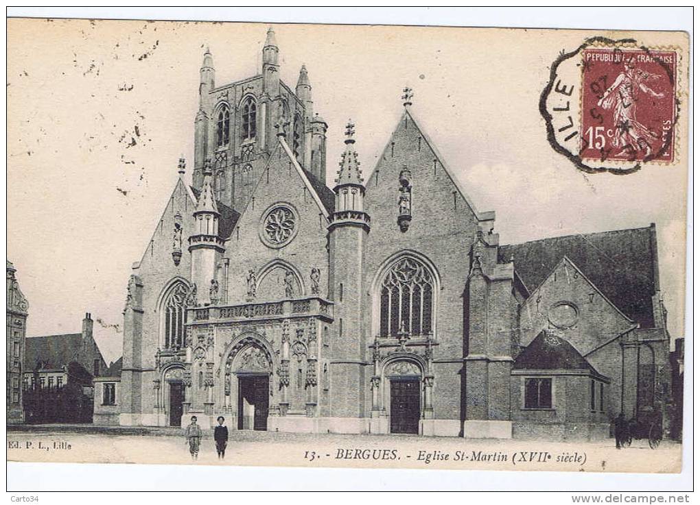 59   BERGUES EGLISE ST MARTIN - Bergues