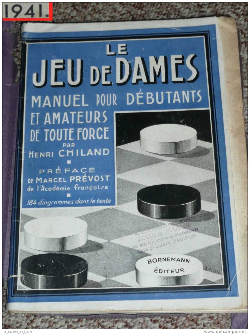 Rare Règle Du Jeu De Dames, Manuel Pour Débutant Et Amateurs De Toute Force, 1941, 184 Diagrammes - Autres & Non Classés